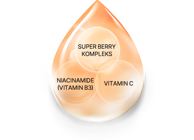 super berry kompleks, niacinamide (vitamin b3) / vitamin c