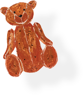 An illustration image of a teddy bear