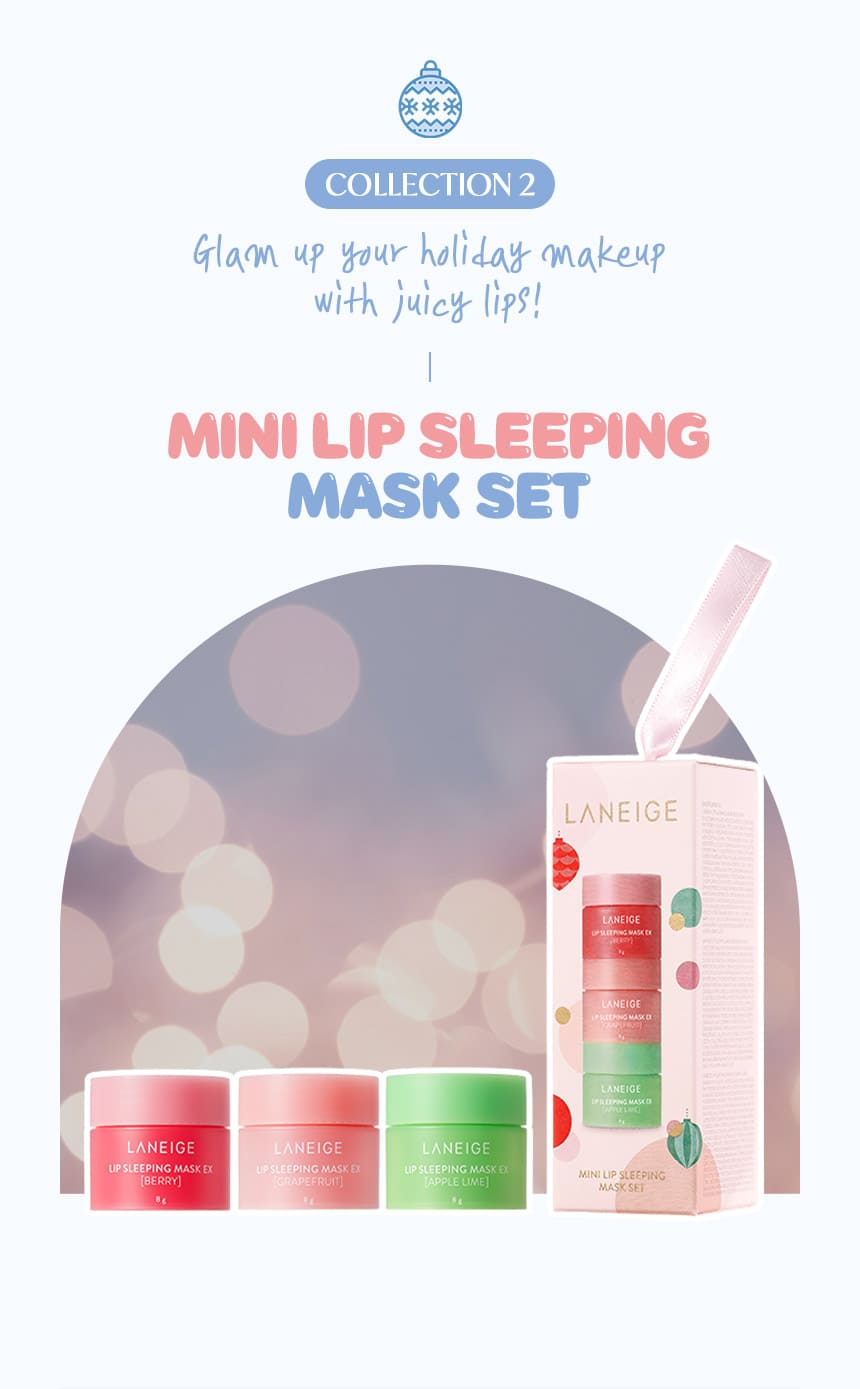 COLLECTION 2 - Glam up your holiday makeup with juicy lips!/MINI LIP SLEEPING MASK SET