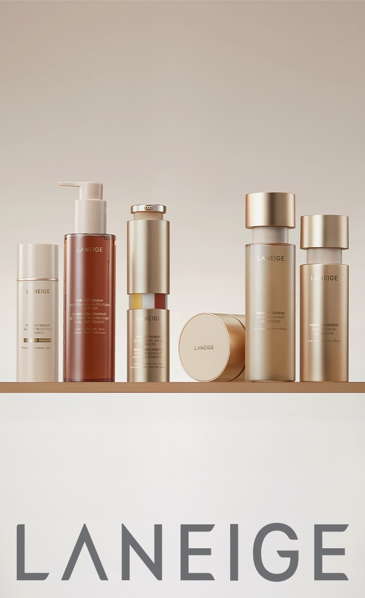 LANEIGE Perfect Renew 3X Lineup Product Image - Signature Serum, Skin Refiner, Emulsion, Cream Advanced