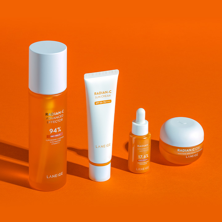 Radian-C Line / Radian-C Advanced Effector, Radian-C Suncream, Radian-C Vitamin Spot Ampoule, Radian-C Cream
