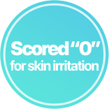 Scored “0” for skin irritation