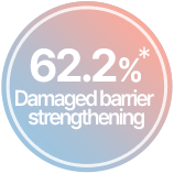 62.2%* Damaged barrier strengthening