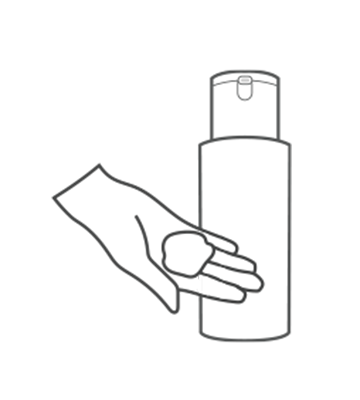After using a skin toner in the morning and the evening, take a suitable amount on the palm. 
