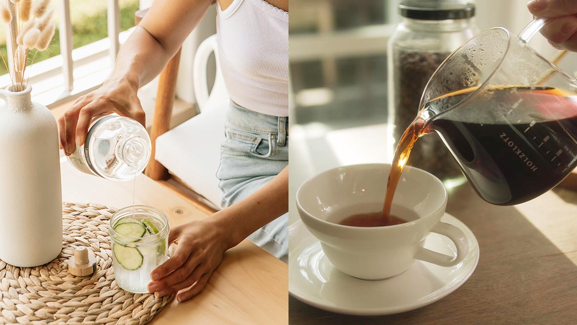 water and coffee