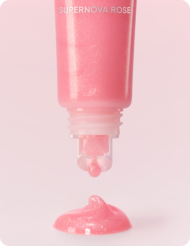 LANEIGE Lip Glowy Balm Stardust Edition 핑크 슈퍼노바 텍스처