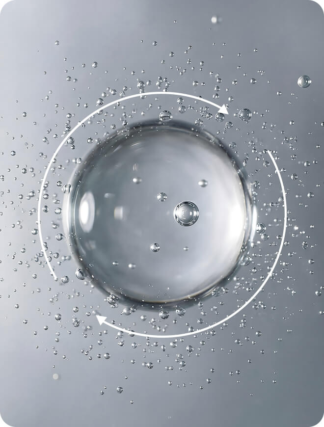 수분 순환 및 스킨케어 성분 구도를 나타낸 일러스트