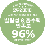 2021 모두의마케터 사전 품평 결과 발림성 & 흡수력 만족도 96%