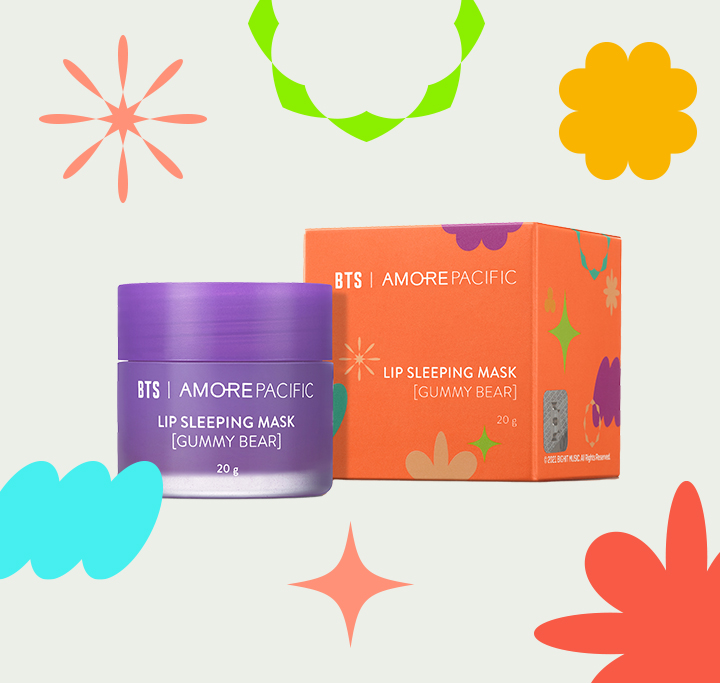 라네즈 스킨케어 BTS | AMOREPACIFIC 라네즈 립 슬리핑 마스크 GUMMY BEAR와 제품박스