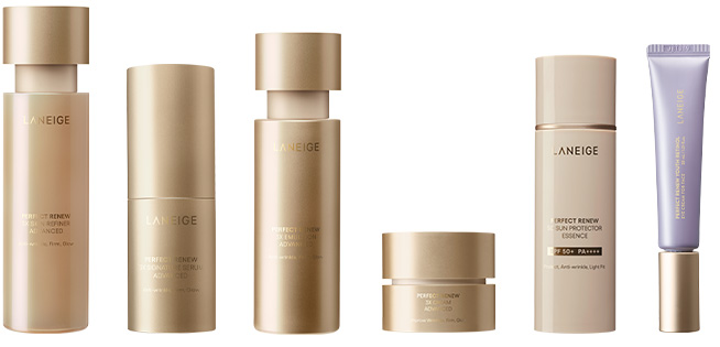 LANEIGE 3x 스킨 리파이너 어드밴스드, 3x 시그니처 세럼 어드밴스드, 3x 에멀전 어드밴스드, 3x 크림 어드밴스드, 5d 선 프로텍터 에센스, 레티놀 크림