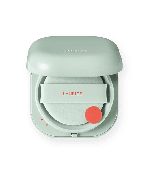 라네즈 네오쿠션 매트 제품이 반쯤 열린 제품 패키지 이미지