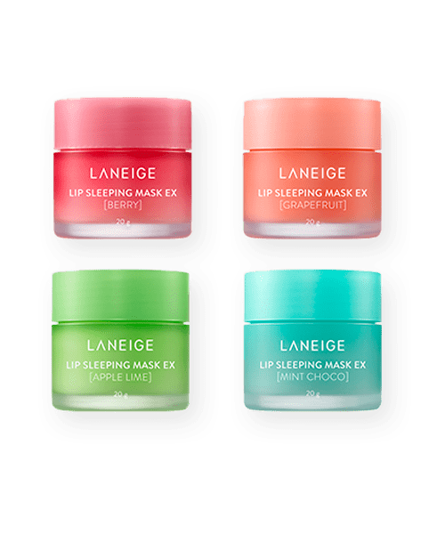 립슬리핑마스크 제품의 4가지 패키지 컷