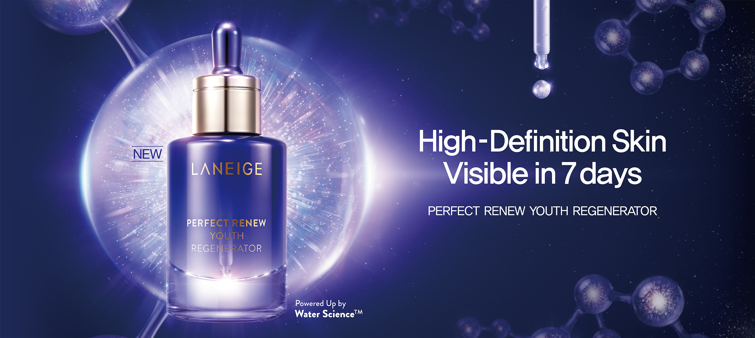 High-Definition Skin Visible in 7 days Wrinkles·Elasticity·Radiance·Moisture·Texture Perfect renew youth regenerator